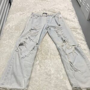 Aeropostale Light Blue Distressed Boyfriend Jeans